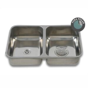 PILETA DE ACERO DOBLE - (104E)