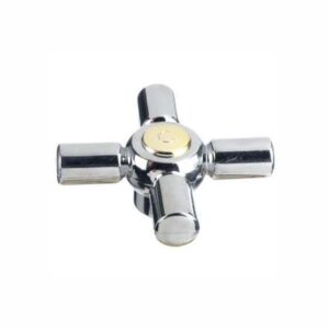 VOLANTE DE PLASTICO CRUZ 42 CROMO-ORO - (4808/40)